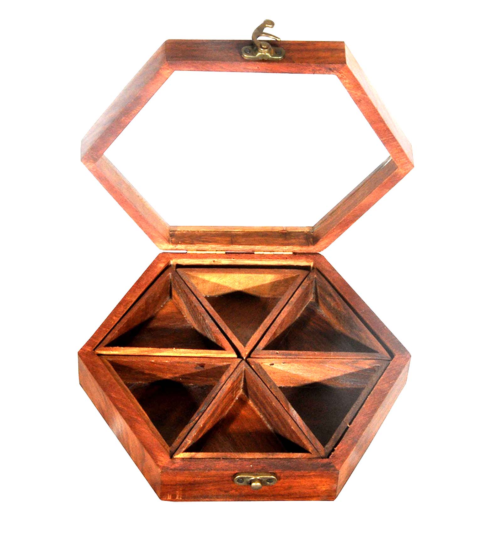 Wooden Spice Box Hexagonal thumbnail 3