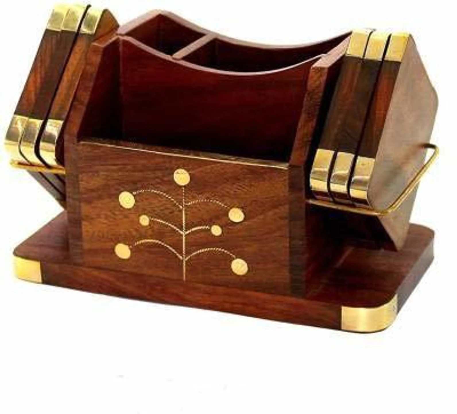 Tea Coaster With Pen Holder