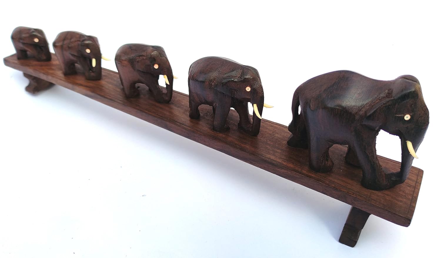 Elephants on Bridge Figurine - (5 Elephants)