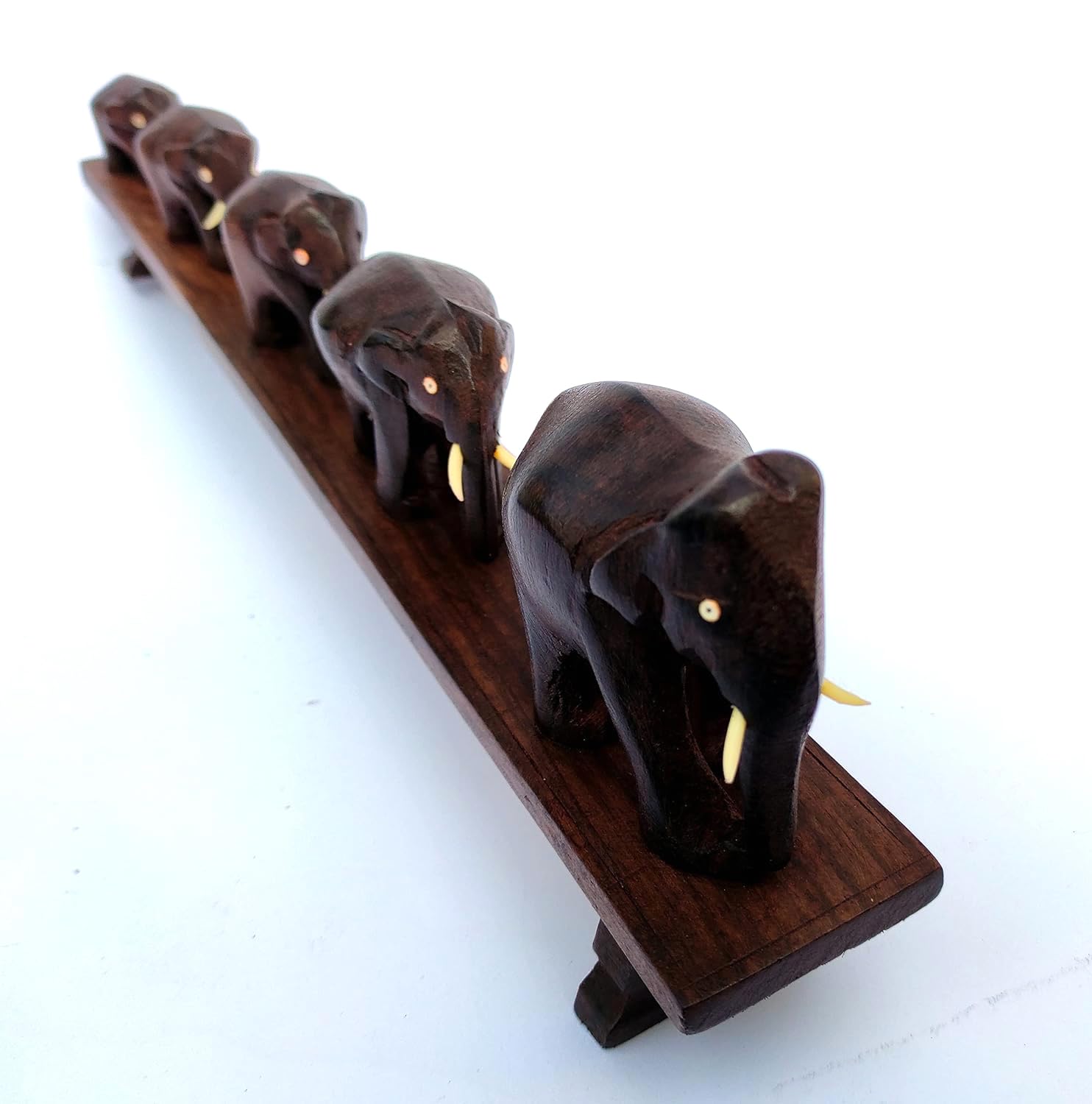 Elephants on Bridge Figurine - (5 Elephants) thumbnail 2