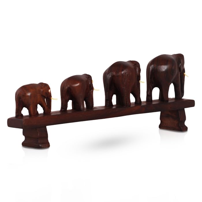 Elephants on Bridge Figurine - (4 Elephants) thumbnail 4