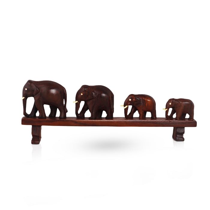Elephants on Bridge Figurine - (4 Elephants) thumbnail 2