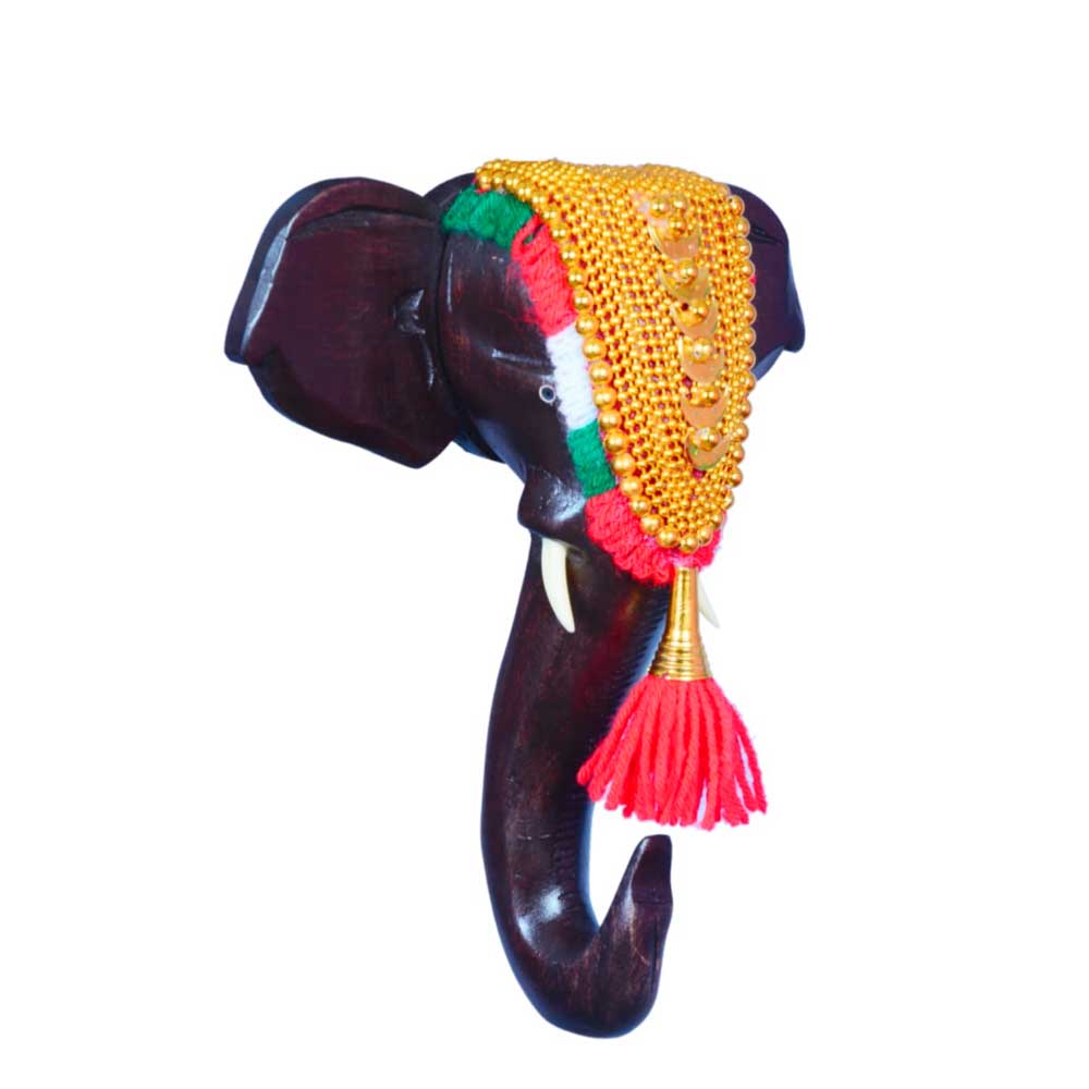 Wall Hanging Elephant Head With Nettipattom