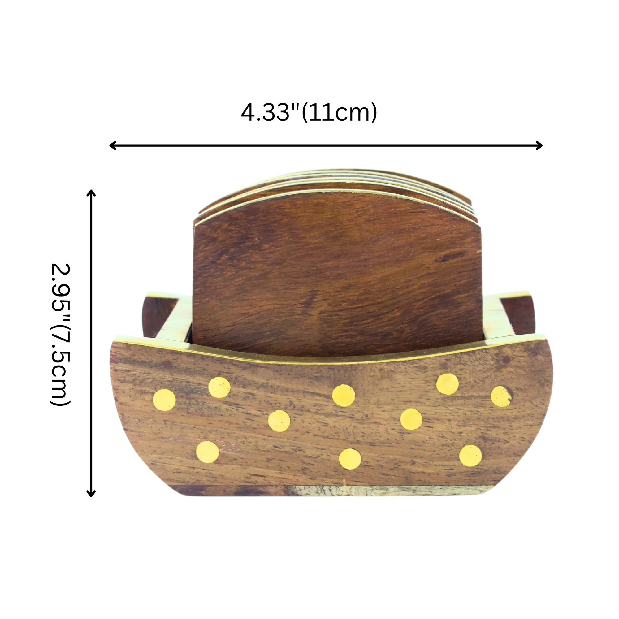 Tea Coaster Wooden Boat-Shaped thumbnail 2
