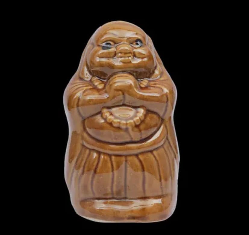Ceramic Laughing Buddha Coin Bank