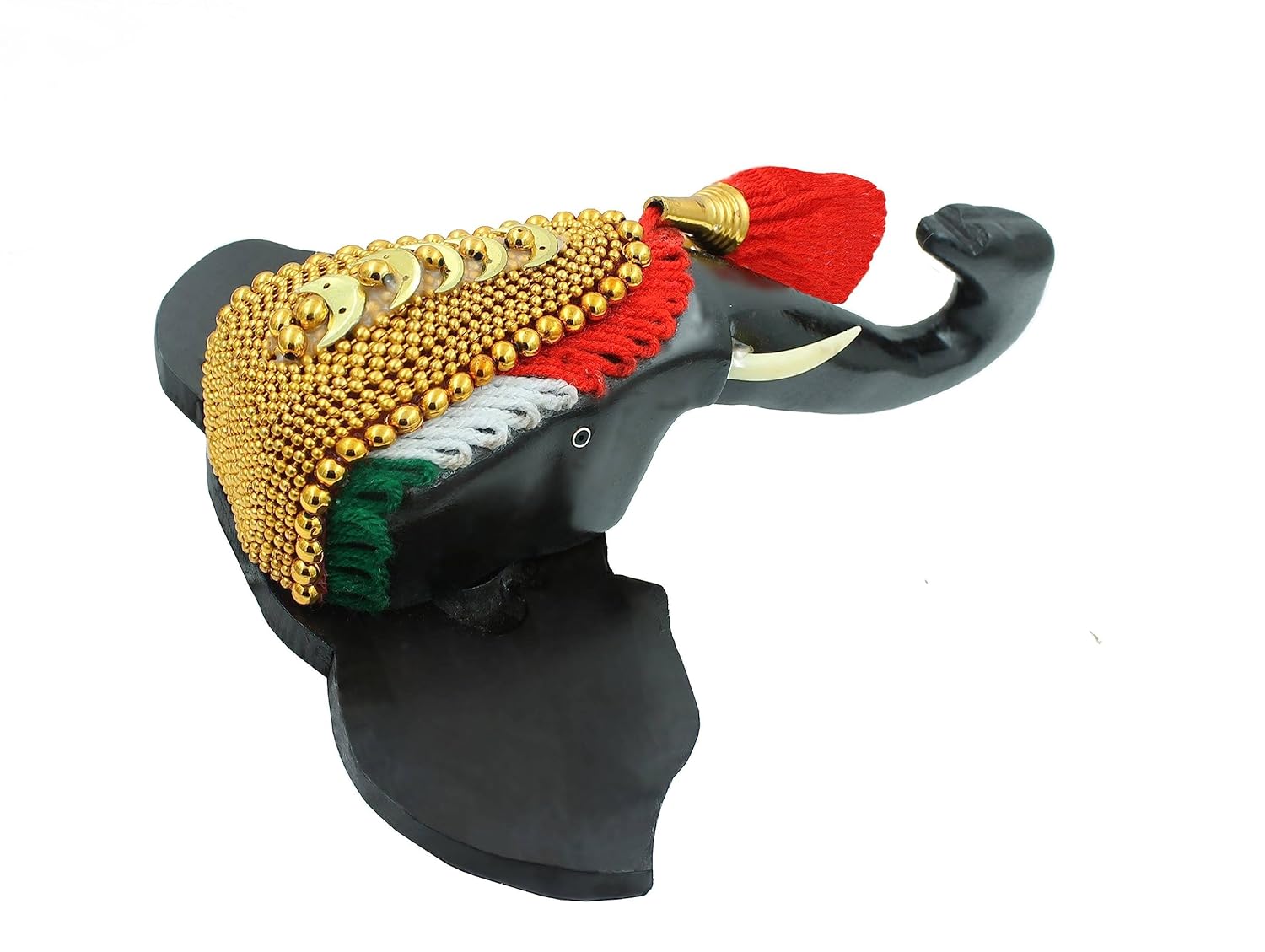 Wooden Hanging Elephant Head with Nettipattom