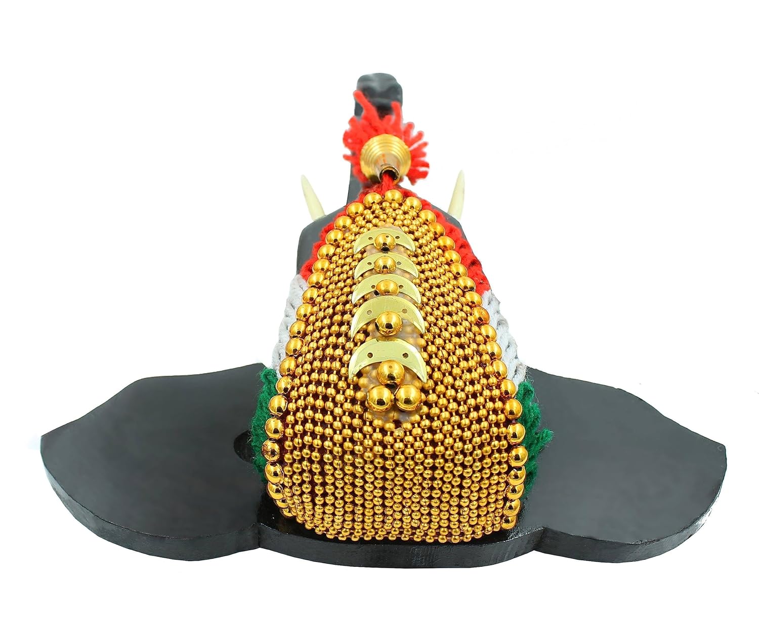 Wooden Hanging Elephant Head with Nettipattom thumbnail 4