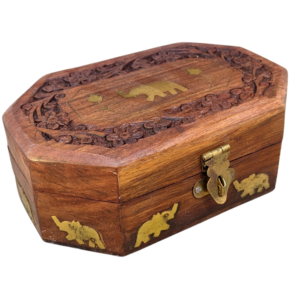 Wooden Jewellery Box Hexagon 7x5 thumbnail 2