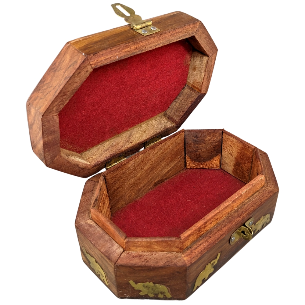 Wooden Jewellery Box Hexagon 7x5 thumbnail 4