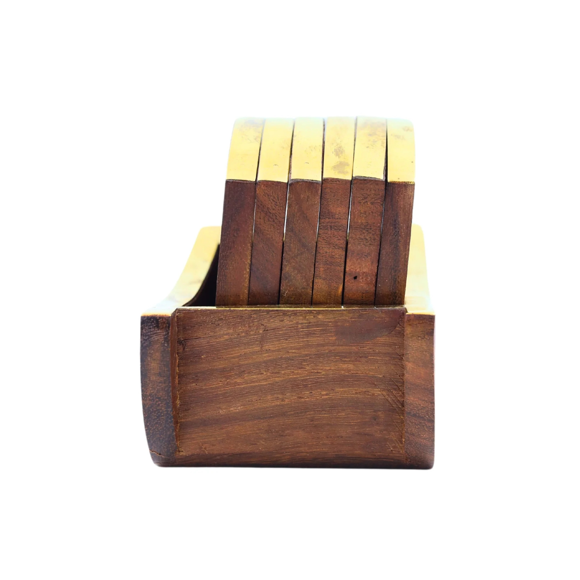 Tea Coaster Wooden Boat-Shaped thumbnail 4