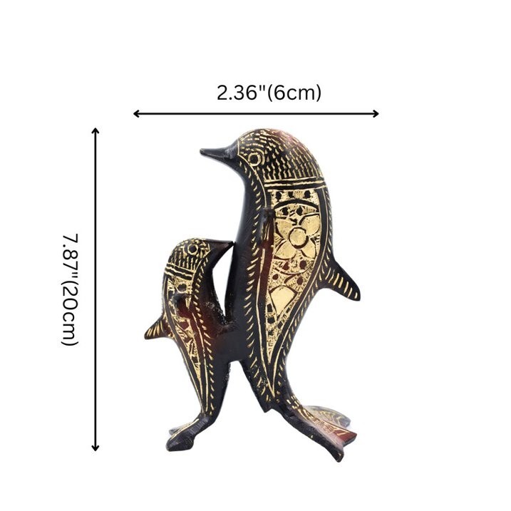 Brass Dolphin Pair thumbnail 2