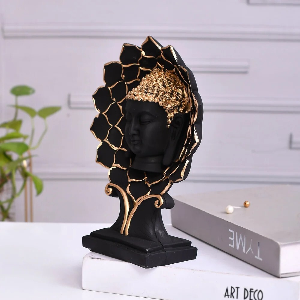 Polyresin Flower Base Lord Buddha Statue thumbnail 2